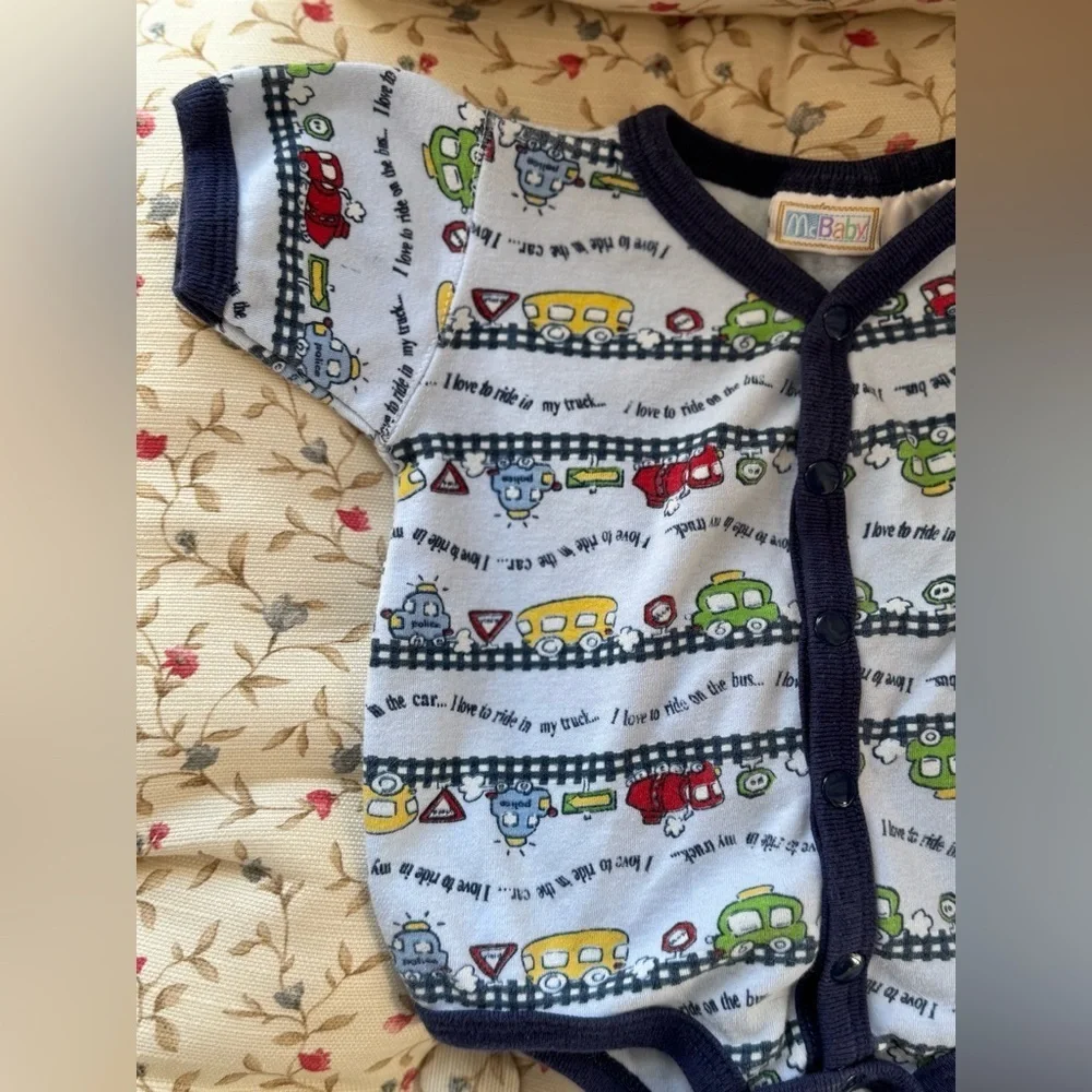 Vintage Mcbaby Bundle of Bubble Onesies 0/3 months Cotton